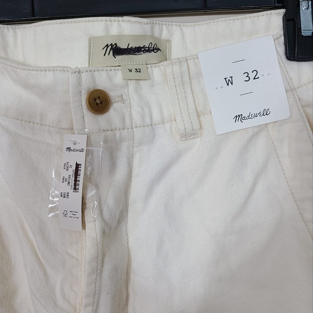 MADEWELL Patch Pocket Jeans in Ecru Wash Summer Denim Mens Size 32 - Picture 11 of 11